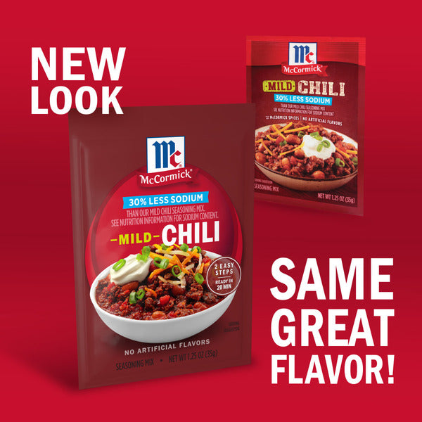 McCormick 30% Less Sodium Chili Mild Seasoning Mix