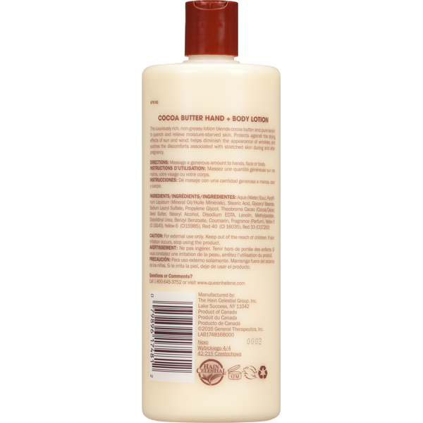 Queen Helene Hand + Body Lotion, Cocoa Butter