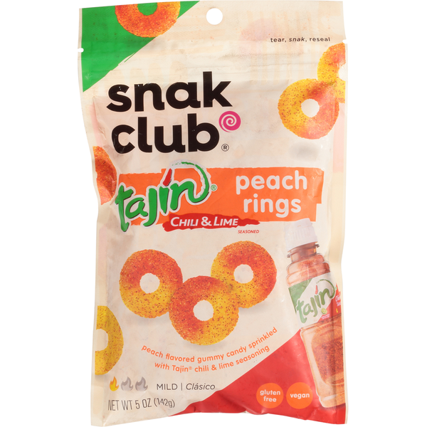 Snak Club Peach Rings, Chili & Lime, Mild