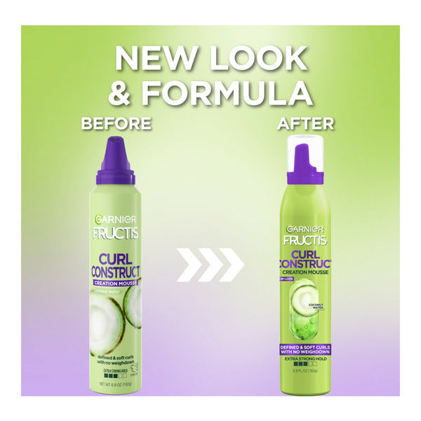 Garnier Curl Construct Creation Mousse with Coconut Water, For Curly Hair