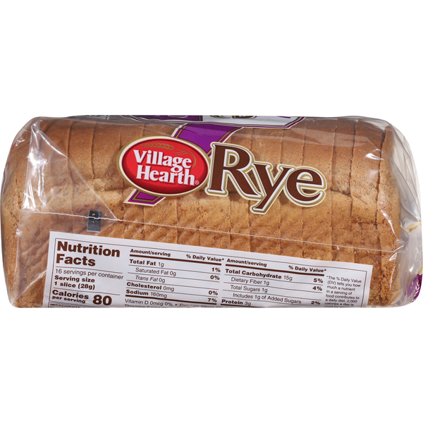 Village Hearth Bread, Rye, Unseeded