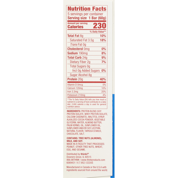 think! Brownie Crunch High Protein Bars