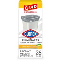 Glad Medium Drawstring Trash Bags with Clorox, Lem...
️