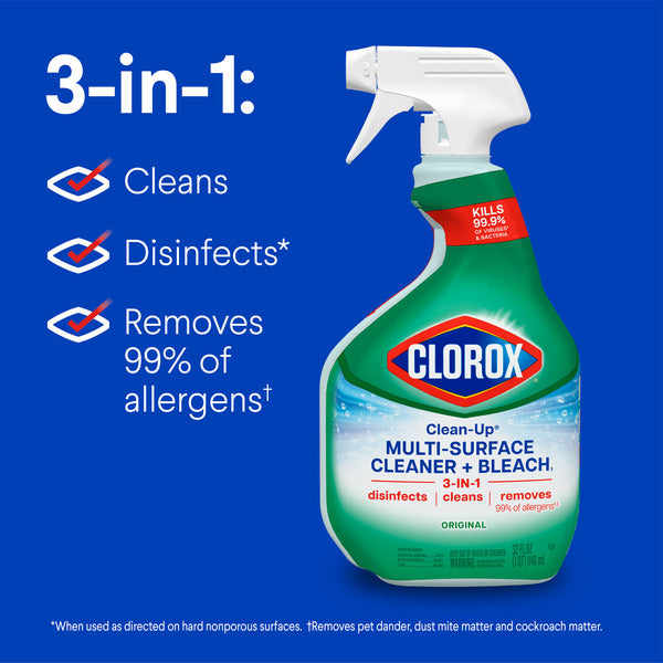 Clorox Clean-Up All Purpose Cleaner with Bleach, Spray Bottle, Original