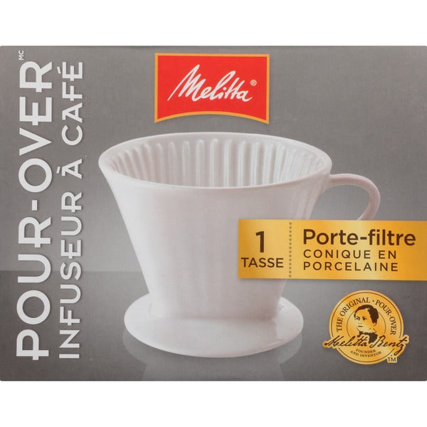 Melitta Pour Over Cup Porcelain Coffee Brewing Cone