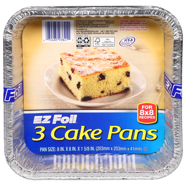 Hefty EZ Foil Cake Pans, 8x8 Recipes