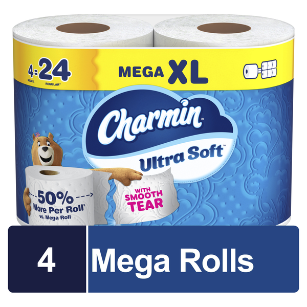 Charmin Toilet Paper Ultra Soft, Mega XL Rolls