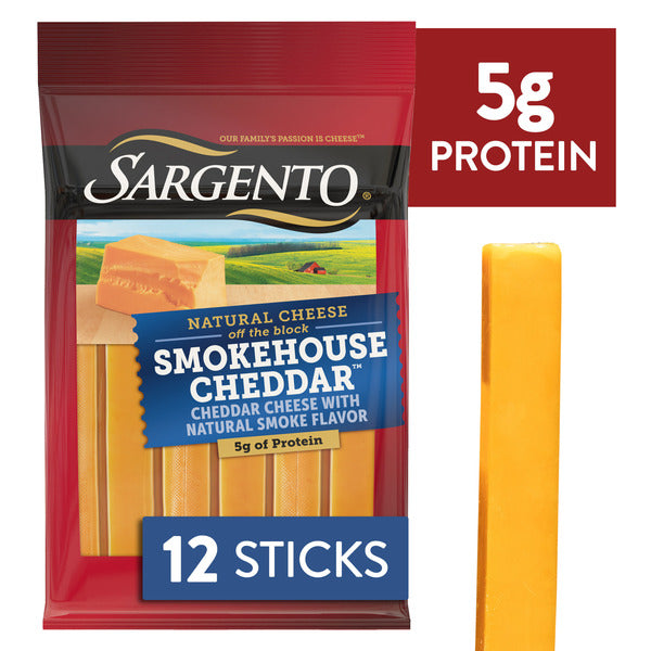 Sargento Natural Smokehouse Cheddar™ Cheese Sticks, 12-Count