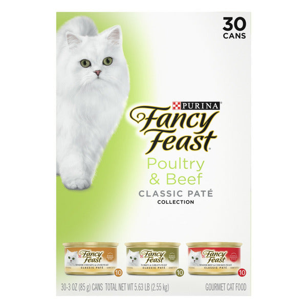 Purina Fancy Feast Poultry and Beef Feast Classic Pate Collection Grain Free Wet Cat Food