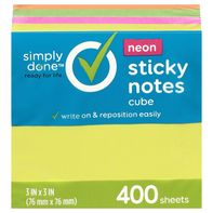 Simply Done Neon Cube Sticky Notes️ DestGlow