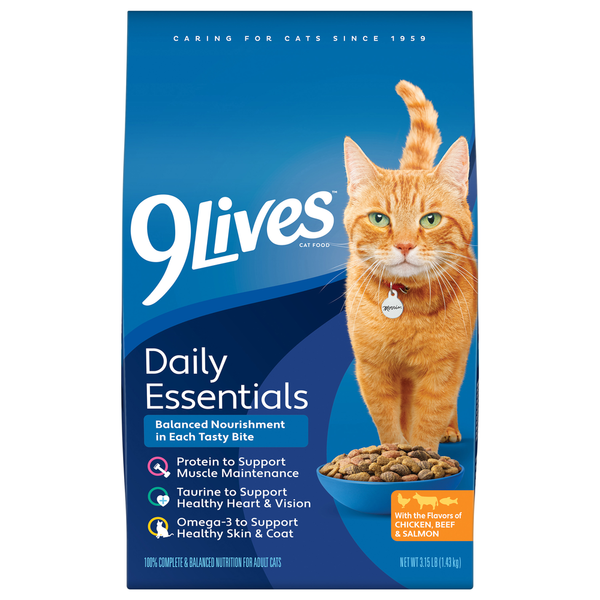 9Lives Chicken Beef & Salmon Cat Food