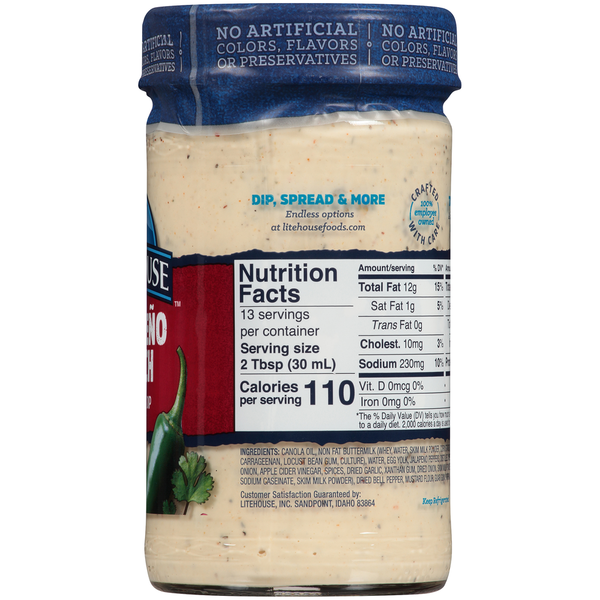 Litehouse Jalapeño Ranch Dressing & Dip