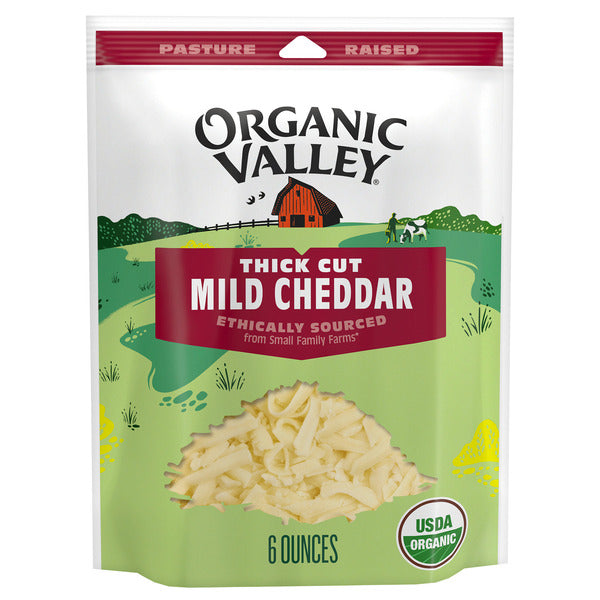 Organic Valley® Organic Mild Thick Cut Shredded Cheddar Cheese