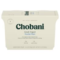Chobani Yogurt, Greek, Nonfat, Plain, Value 4 Pack️ DestGlow