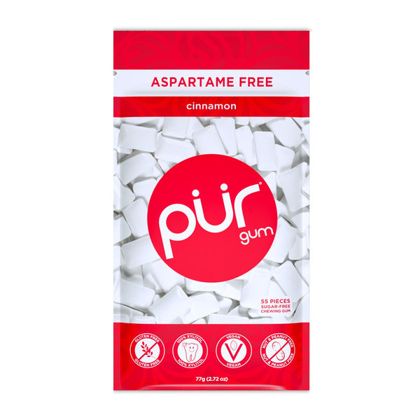 PUR Gum Cinnamon, Aspartame Free, 100% Xylitol, Natural Flavored Gum