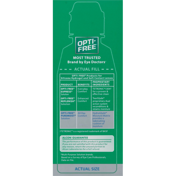 OPTI-FREE Disinfecting Solution, Multi-Purpose, with HydraGlyde, Sterile