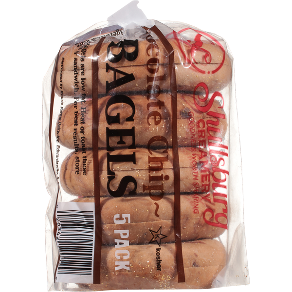 Shullsburg Creamery Presliced Chocolate Chip Bagels