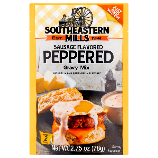 Southeastern Mills Gravy Mix, Sausage Flavored, Peppered