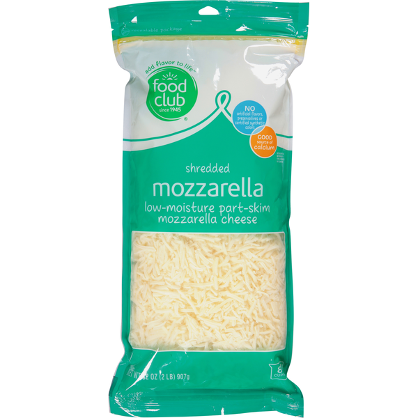 Food Club Shredded Cheese, Mozzarella