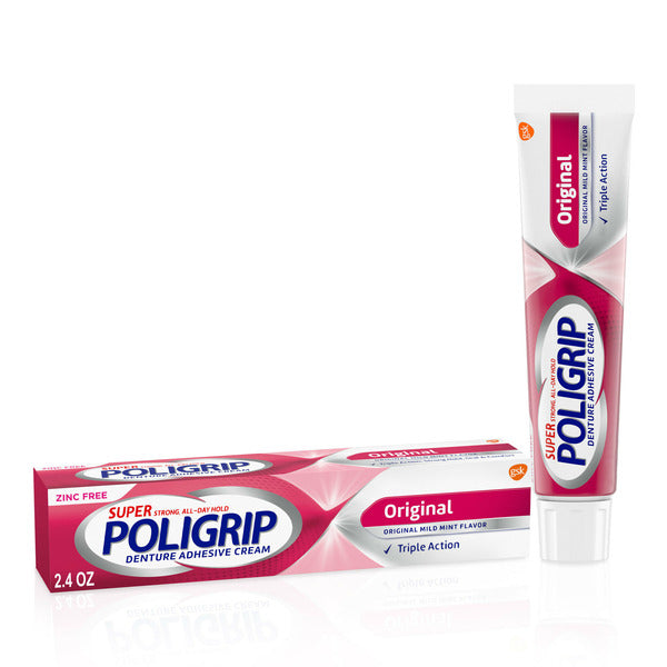 Poligrip Zinc Free Denture Adhesive Cream