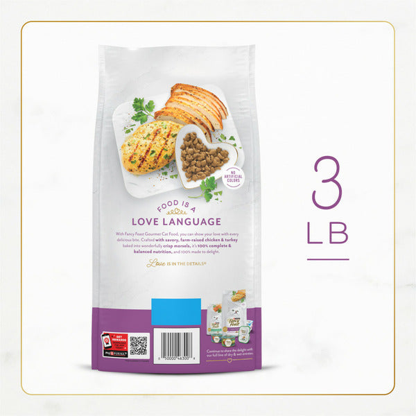 Purina Fancy Feast Dry Cat Food with Savory Farm-Raised Chicken and Turkey