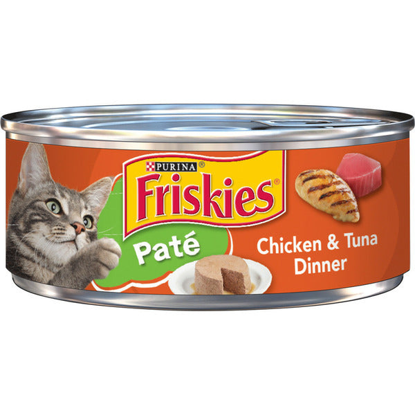 Purina Friskies Pate Wet Cat Food, Chicken & Tuna Dinner