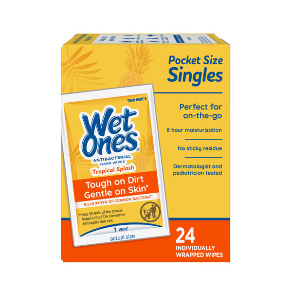 Wet Ones Hand Wipes, Individually Wrapped, Tropical Splash,