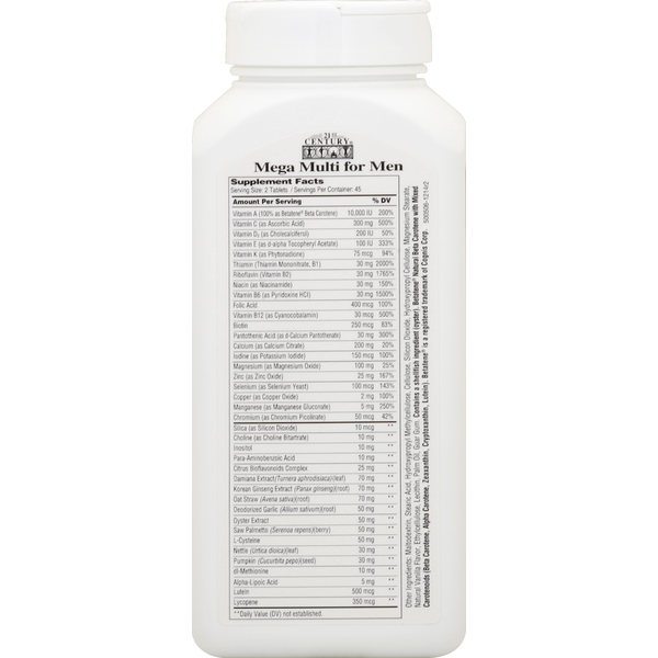 21ST Century Mega Multi, for Men, Tablets