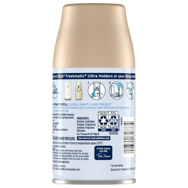 Glade Automatic Spray Air Freshener Refill, Clean Linen
