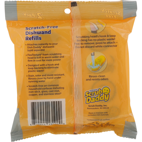 Scrub Daddy Dishwand Refills, Scratch Free, 2 Pack