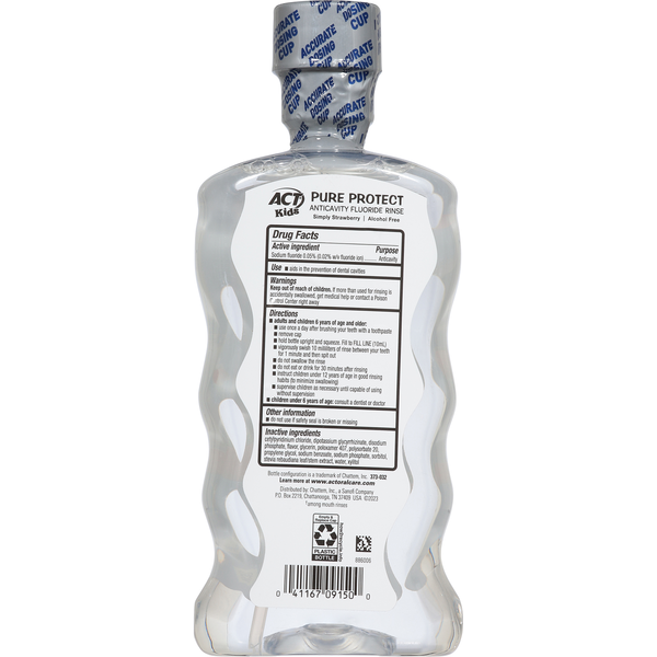 ACT Rinse, Simply Strawberry, Fluoride, Anticavity, Kids