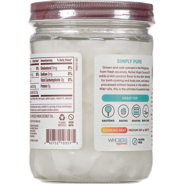 Nutiva Virgin Coconut Oil, Organic