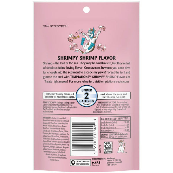 TEMPTATIONS Classic Crunchy and Soft Cat Treats Shrimp Flavor
