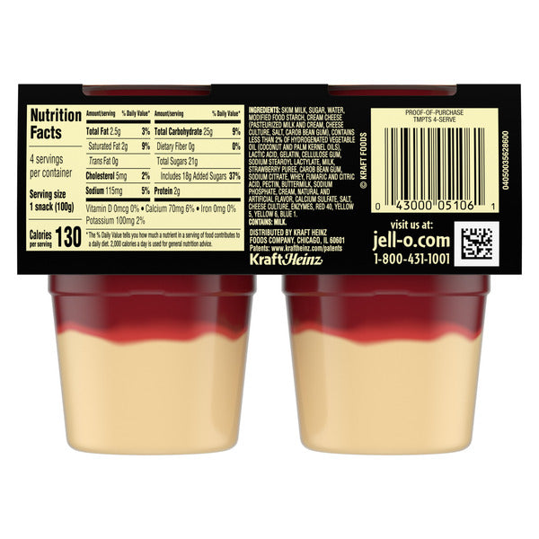 Jell-O Strawberry Ready-to-Eat Cheesecake Snack Cups