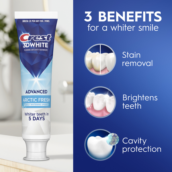 Crest 3DWhite Advanced Toothpaste, Arctic Fresh