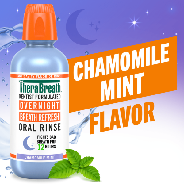 TheraBreath Chamomile Mint Overnight Oral Rinse