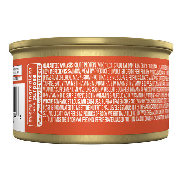 Purina Fancy Feast Salmon Feast Classic Grain Free Wet Cat Food Pate