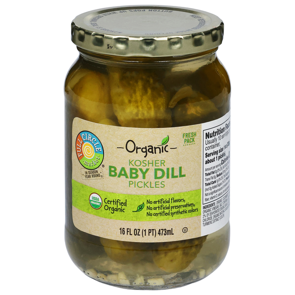 Full Circle Pickles, Baby Dill, Kosher