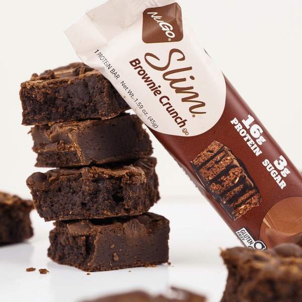 NuGo Slim Brownie Crunch, Gluten Free, Low Sugar, High Protein Bar