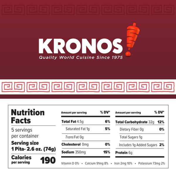 Kronos Multigrain Pita Bread