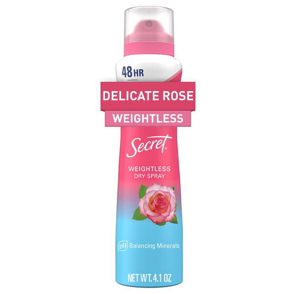 Secret Dry Spray Antiperspirant and Deodorant, Wild Rose and Argan Oil