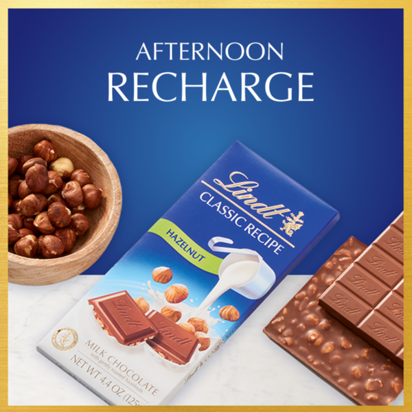 Lindt Classic Recipe Hazelnut Milk Chocolate Candy Bar