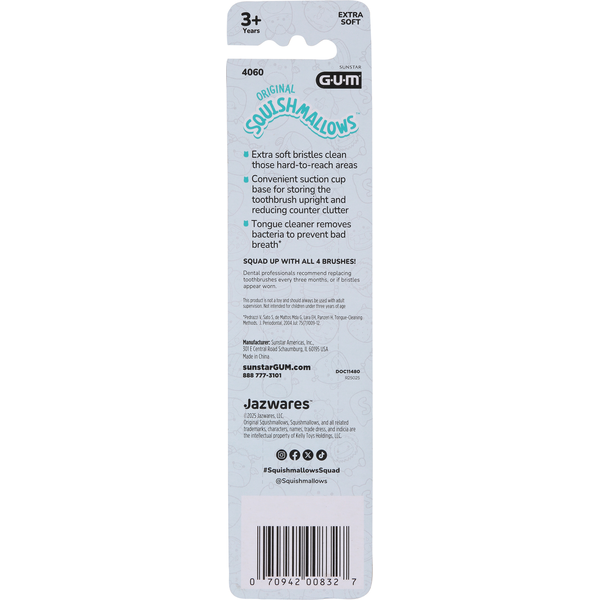 GUM Extra Soft Original Squishmallows Toothbrushes