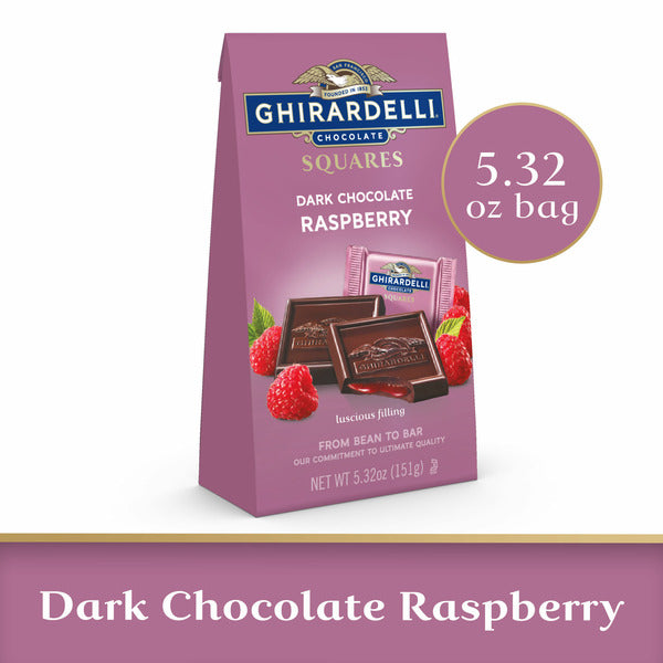 Ghirardelli Dark Chocolate Raspberry Squares