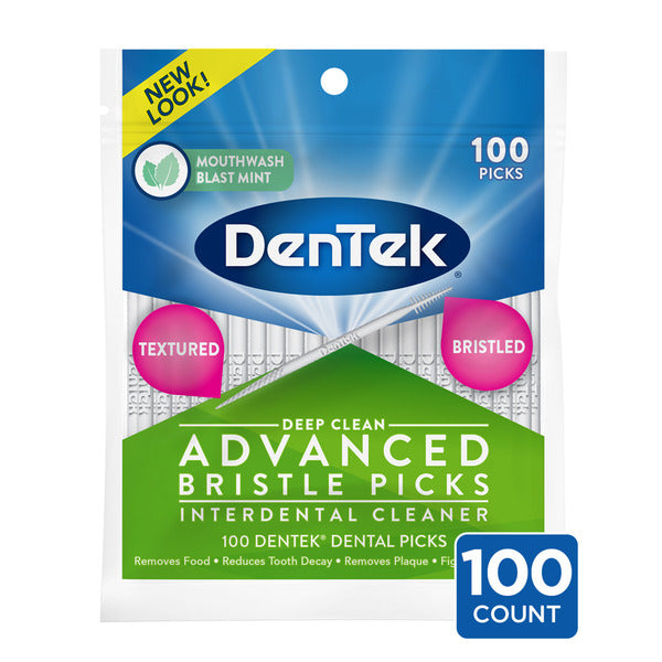 DenTek Interdental Cleaners Deep Clean Advanced Bristle Picks Mouthwash Blast Mint