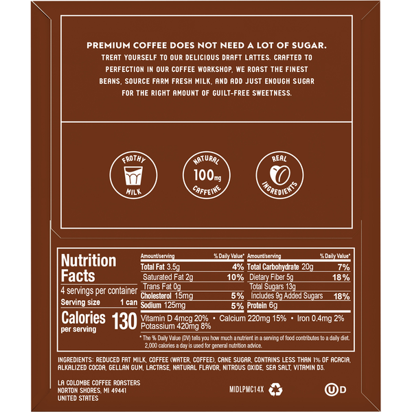 La Colombe Draft Latte Mocha Cold Brew with Milk