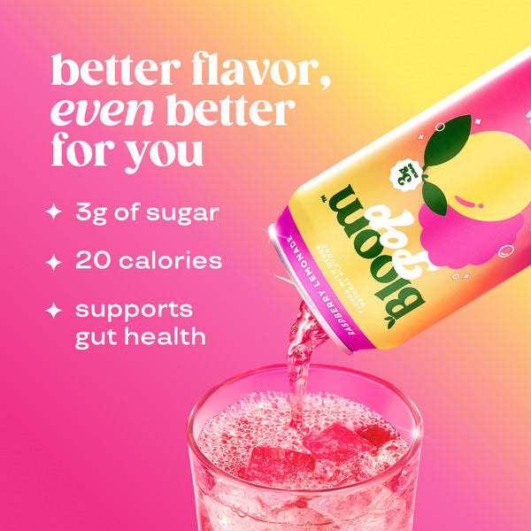 Bloom Pop Bloom Pop, Carbonated, Raspberry Lemonade
