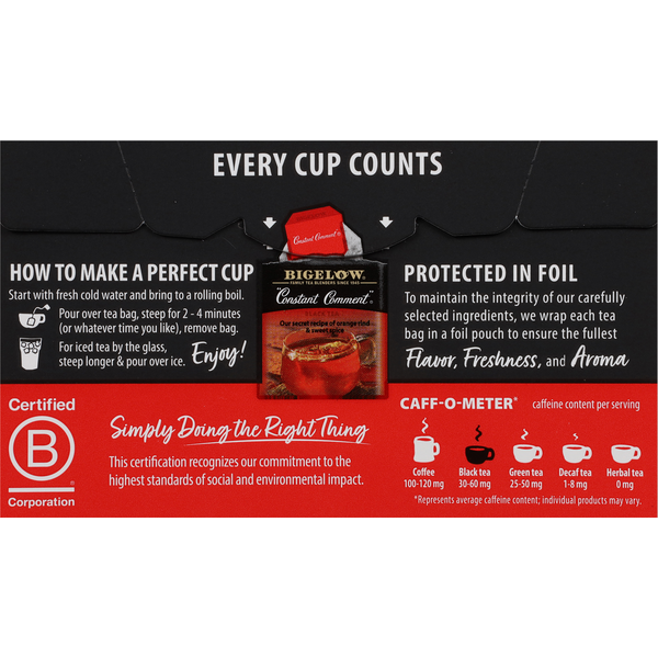 Bigelow Black Tea, Constant Comment, Tea Bags