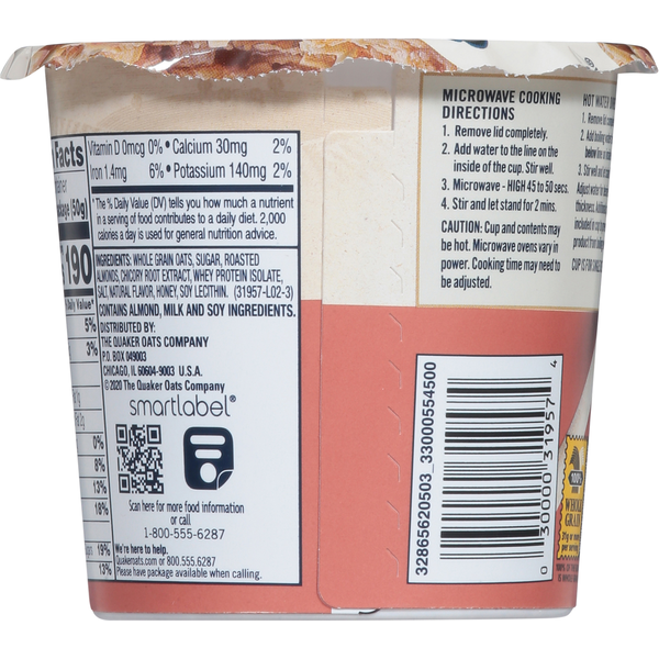 Quaker Instant Oatmeal, Honey & Almonds