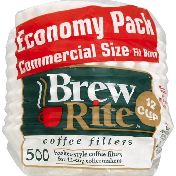 Brew Rite Coffee Filters, 12 Cup, Commercial Size, Economy Pack